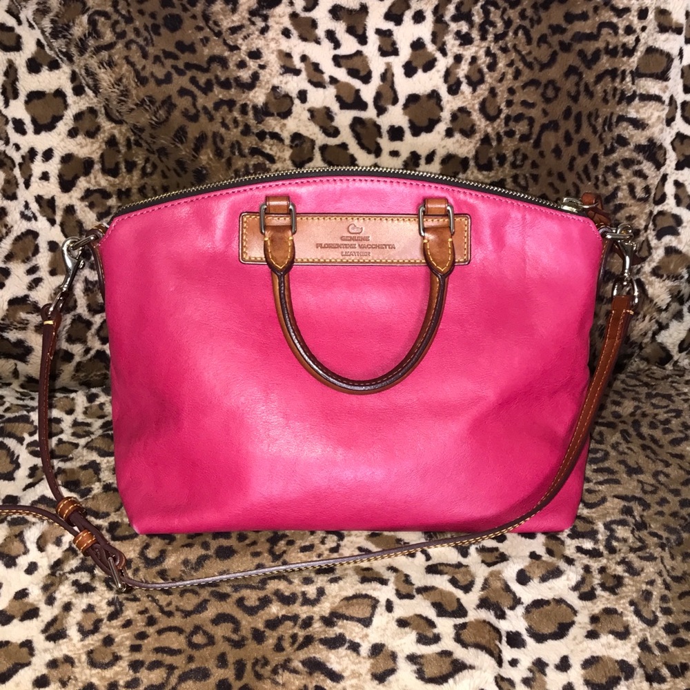 Dooney and Bourke Fuchsia Satchel - Picture 2 of 8
